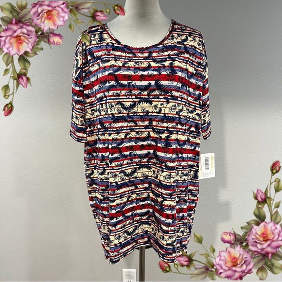 LuLaRoe Irma short sleeve Eagle print oversized top size small - Picture 1 of 12